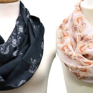 Unicorn infinity Scarf horse print gifts for her